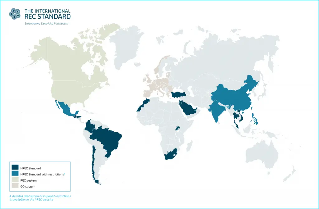 2019 I-RECs map